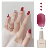 Glossy Gel Nail Polish in vibrant color, providing long-lasting, chip-resistant nails.