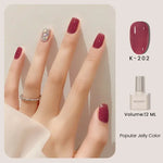 Glossy Gel Nail Polish in vibrant color, providing long-lasting, chip-resistant nails.