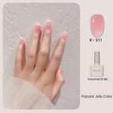 Glossy Gel Nail Polish in vibrant color, providing long-lasting, chip-resistant nails.