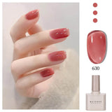 Glossy Gel Nail Polish in vibrant color, providing long-lasting, chip-resistant nails.