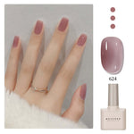 Glossy Gel Nail Polish in vibrant color, providing long-lasting, chip-resistant nails.