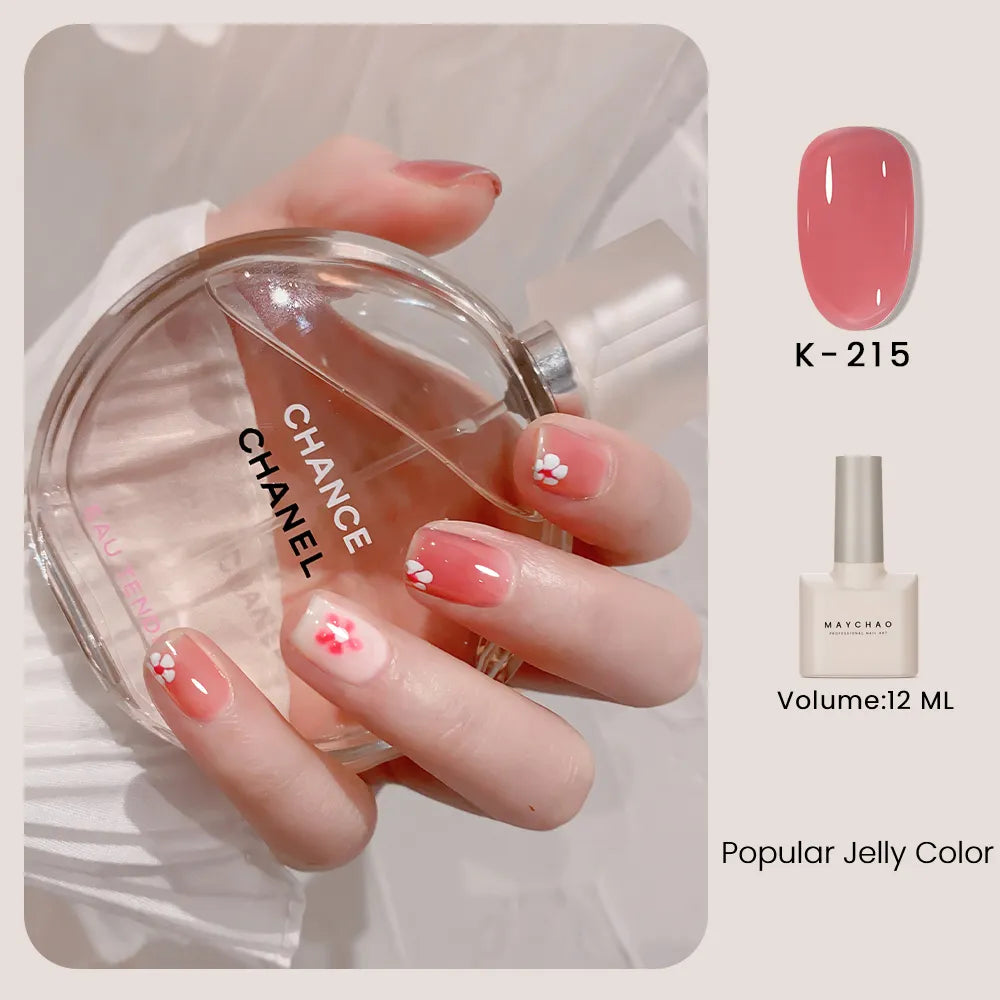 Glossy Gel Nail Polish in vibrant color, providing long-lasting, chip-resistant nails.