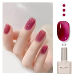 Glossy Gel Nail Polish in vibrant color, providing long-lasting, chip-resistant nails.