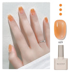 Glossy Gel Nail Polish in vibrant color, providing long-lasting, chip-resistant nails.